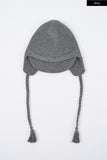 Braided knit earflap cap