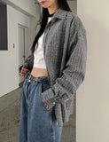 Roin loose fit spring check shirt