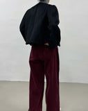 [Muffler set] Cien mohair no-collar short jacket