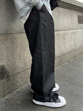Untouched wide BK BL denim pants (raw-indigo)