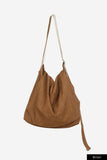 Edge wide strap suede cross bag