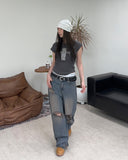 Alp Dusty Damage Denim Pants