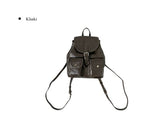 Teoin Buckle Leather Pocket Mini Backpack