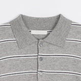 Kesio Multi-Stripe Henley Neck Knit
