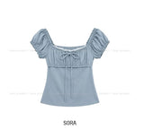 Yui Lace Shirred Puff Short Sleeve