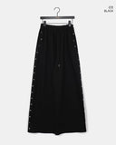 Nadine Studded Banding Strap Wide-Fit Training Long Pants
