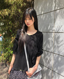 Mi Kim Roll-Up Three Quarter T-Shirt