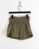 Folp button shirring cotton tank top tube top