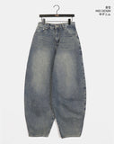 Gent Curve Balloon Wide Denim Pants