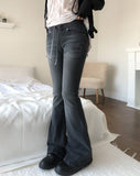 Tense Span Low Bootcut Denim Pants