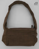 Miel Suede Shirring Ribbon Shoulder Bag