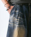 Brush Denim Damage Half Pants