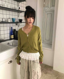Hunin Basic V-Neck Knit Cardigan