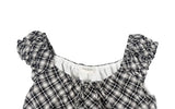 Poupo Lace Layered Scrunchie Check Sleeveless