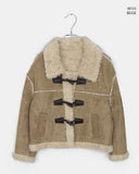 Semin Duffle Fluffy Fur Mustang Midi Jacket