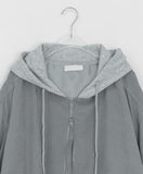 [unisex] Youinb Two-Way Shirring Hood Flight Jumper