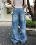 Nippen Damaged Wide Denim Pants