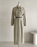Eberu Shirt Long One Piece (Belt set)