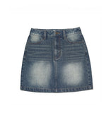 W Denim Mini Skirt
