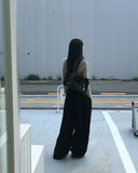 Rufun Angora Fur Silt Two Button V-neck Cardigan