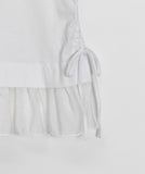 Kukyu Frill Shirring Long Sleeve Tee