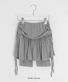 Haromi Shirring Ribbed Banding Skirt Pants