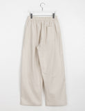 [unisex] Rukuni Pintuck Cotton Wide Banding Pants