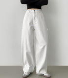 Carpenter Side Pocket Hip Y2K Wide Cotton Pants