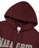 APPLIQUE ZIP UP HOODIE