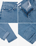 Dunce Wide Slit Denim Pants