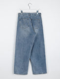 [unisex] Lyuti Cat Washing Wide Denim Pants