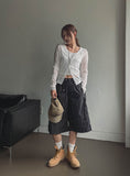 Multi-pocket D-ring Nylon Bermuda Pants