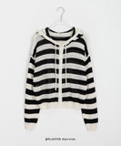 Rohyu Boucle Summer Knit Hood Cardigan