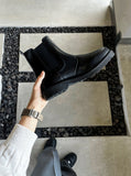 Black Marble chelsea boots