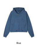 Niello Crop Hooded Zip-Up
