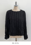 Lamang Frill Lace Puff Blouse