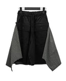 Two-bead check scarf pants