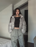 Lucy Unbalanced Off Crop Long Sleeve