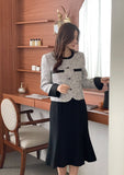 Ent Tweed Color Matching Short Jacket