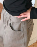 Le Jie Pocket Balloon Fit Cotton Long Pants