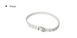Newta Silver Buckle Studded Leather Western Belt