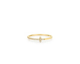 Truly Essence 14K Cross Pave Ring