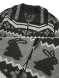 [2-WAY] Bunny Crop Zip-Up Knit