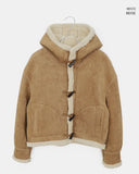 Duna Suede Hooded Duffle Fleece Fur Mustang Jacket