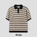 Iru Boucle Stripe Collar Knit