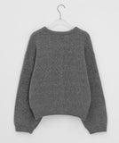 Himude Bokashi Color Round Knit Cardigan