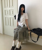 Lamon Wrap Short Sleeve Blouse