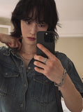 Terne pocket washing denim shirt