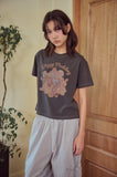 CAKE PARTY Pigment Crop Short Sleeve Tee