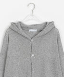 [unisex] Tatsuna Summer Knit Button Hood Cardigan